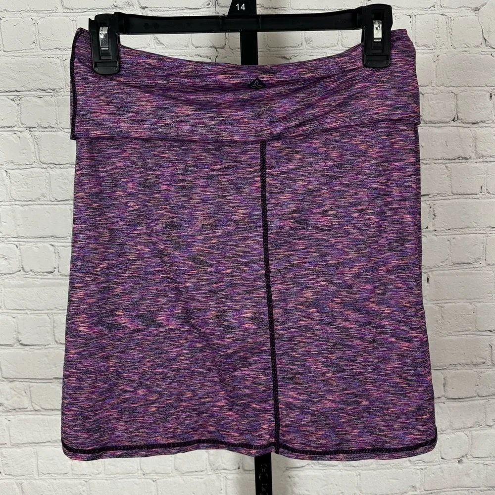 Prana Leanne A-line Foldover Athletic Skirt Purple Space Dye Size Small